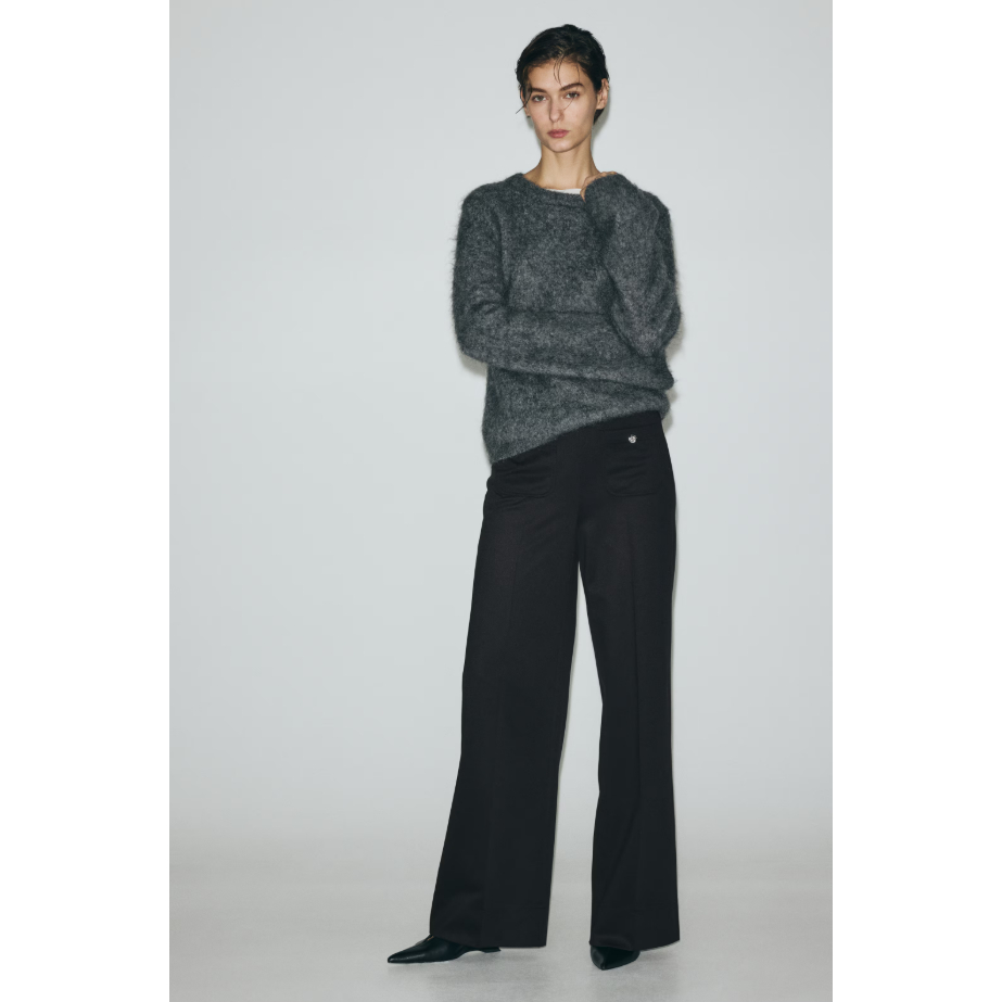 H&M(เอชแอนด์เอ็ม) กางเกงขายาวทรงตรง Women Straight-leg trousers 1322778_2