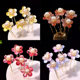 1คู่ ดอกไม้เสียบผม ดอกไม้ติดผม แฮนเมด พร้อมส่ง