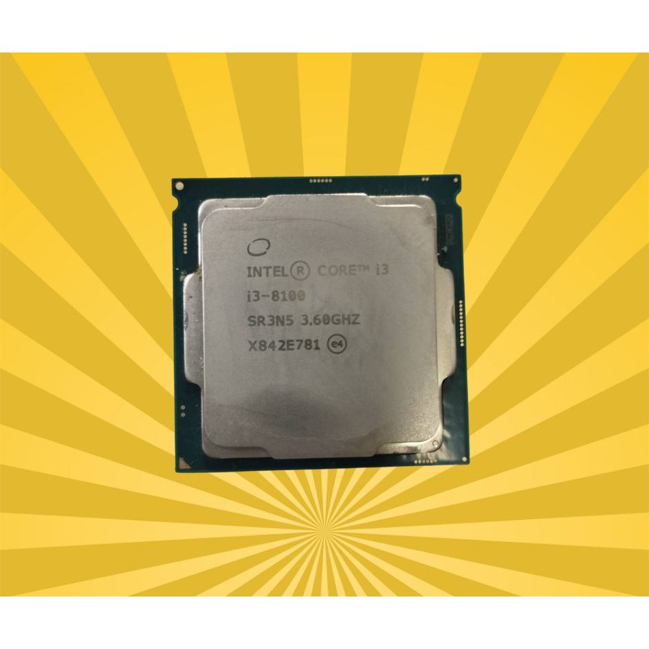 ซีพียู Intel Core i3 - 8100 3.6 Ghz พร้อมพัดลมระบายความร้อน