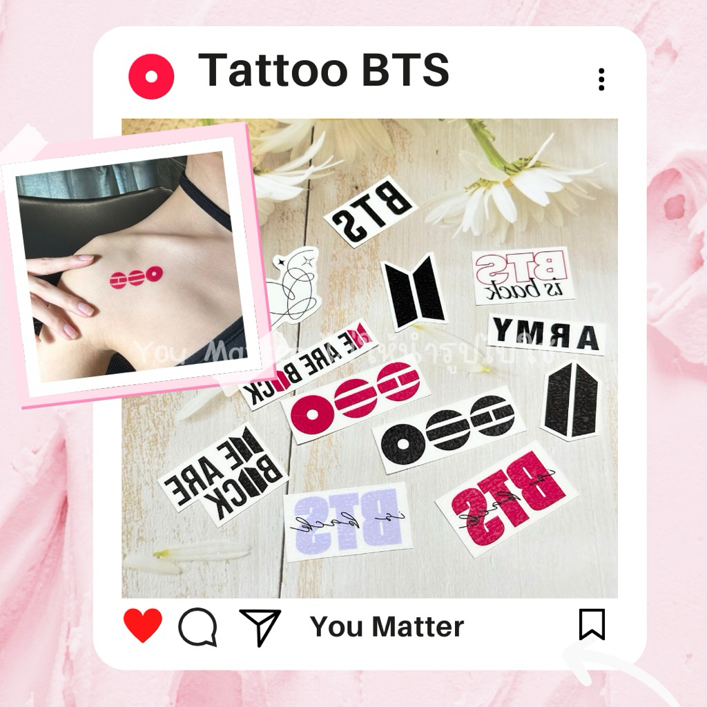 พร้อมส่ง❤️Tattoo แทททู BTS is back แปะฉลองบังทันบั้มใหม่ทัวร์คอนสวยๆ ส่งจากไทย