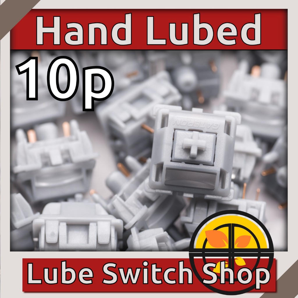 ลูปมือ10ตัว Gateron Smoothie Silver Lubed Linear Swithes