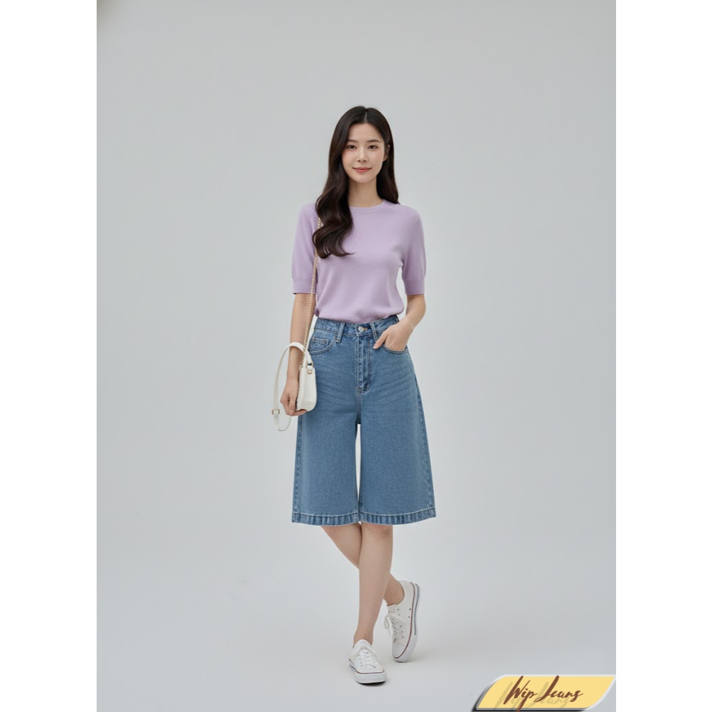 กางเกงยีนส์ขาสั้นทรงบอย 5 ส่วน สไตล์วินเทจผ้าไม่ยืด เอวสูงทรงสวยแมตช์ง่ายได้ทุกลุค SF16 - รูปที่ 4