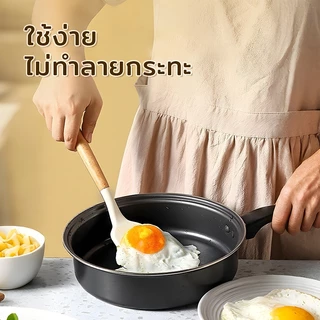 【3 ชิ้น】สามชิ้น ชุดเครื่องครัวซิลิโคน ด้ามไม้ ซิลิโคน Food Grade สำหรับแขวน