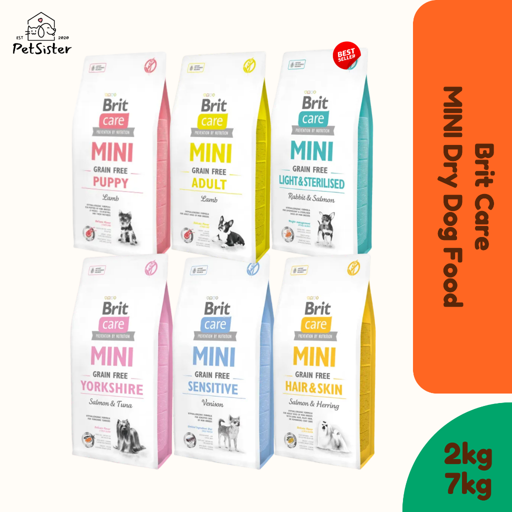 🐶 Brit Mini Hypoallergenic Dry Dog Food 2kg/ 7kg  อาหารเม็ดสำหรับสุนัขพันธุ์เล็ก มินิ x Petsister