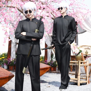 Satoru Gojo คอสตูมคอสเพลย์ อะนิเมะ Jujutsu Kaisen ชุดนักเรียนมัธยมปลาย ด้านบน กางเกง แว่นตา