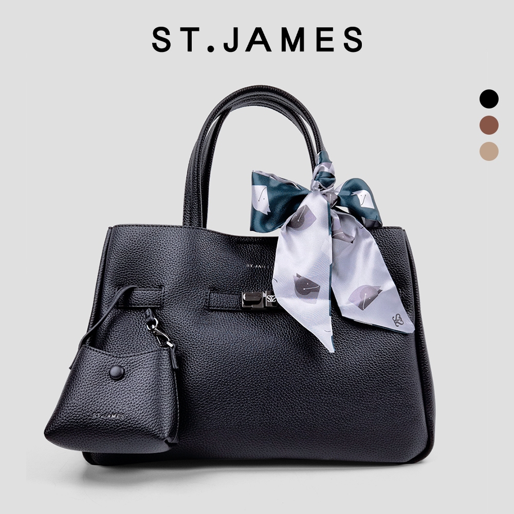 ST.JAMES กระเป๋าถือ/กระเป๋าสะพายข้าง หนัง PU Vegan รุ่น SOLA (มี 3 สี) | กระเป๋าแฟชั่น ผู้หญิง