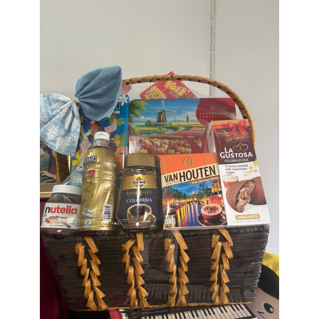 ของในกระเช้า ช็อคโกแลตชงดื่ม Van Houten+คุกกี้ช็อคโกแลต