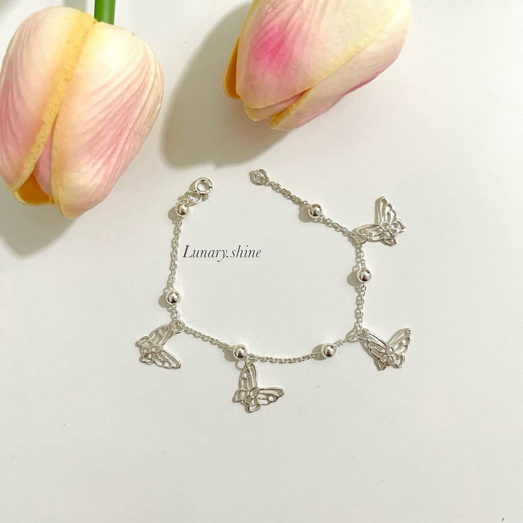 Lunary / สร้อยข้อมือเงิน 92.5 Butterfly Bracelet