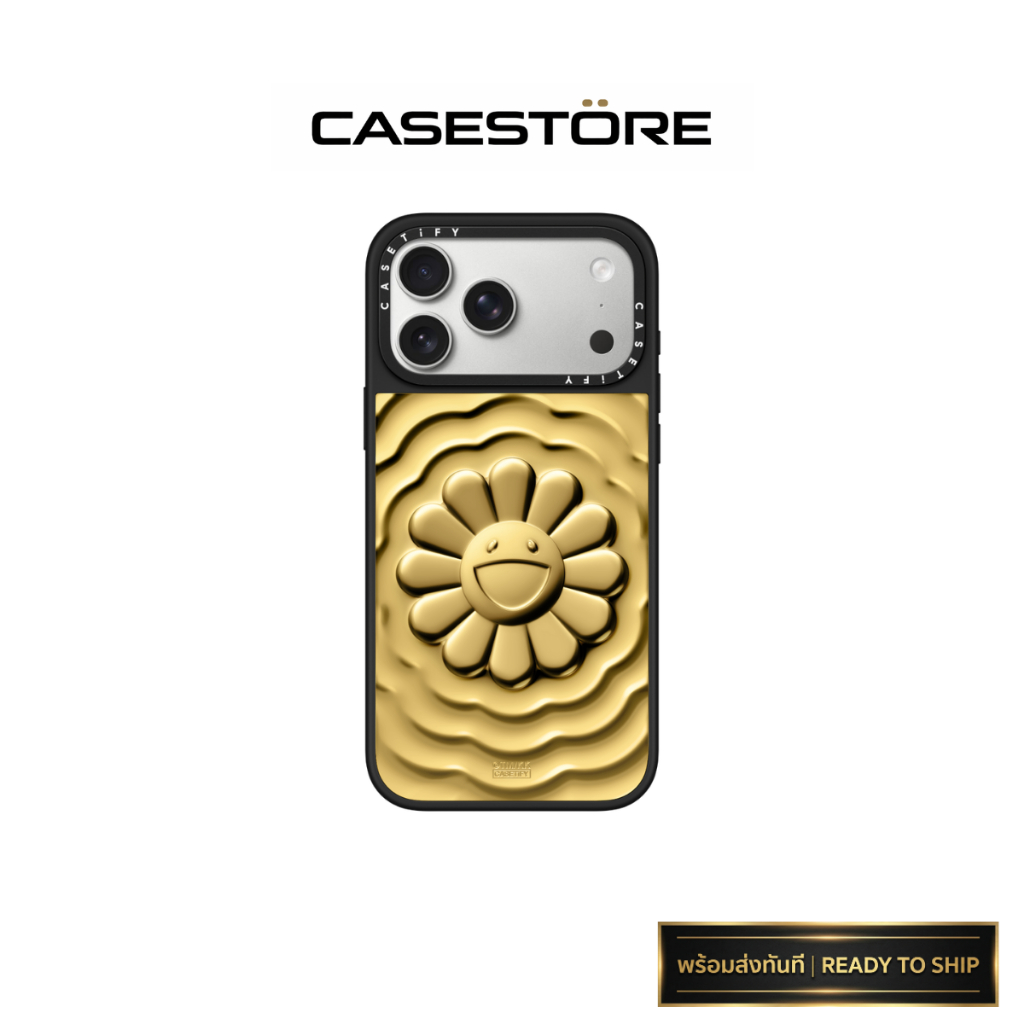 (พร้อมส่ง) CASETiFY Takashi Murakami 18K Gold Plated Case | สำหรับ iPhone 17 Pro Max | ของแท้