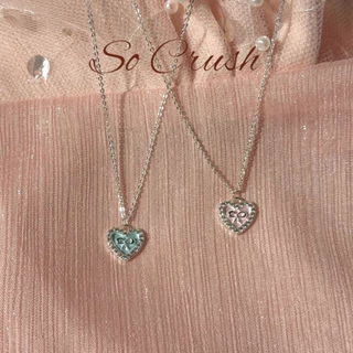 Socrush.bkk | SWEET HEART necklace | SN-091 | สร้อยคอ จี้หัวใจ โบว์