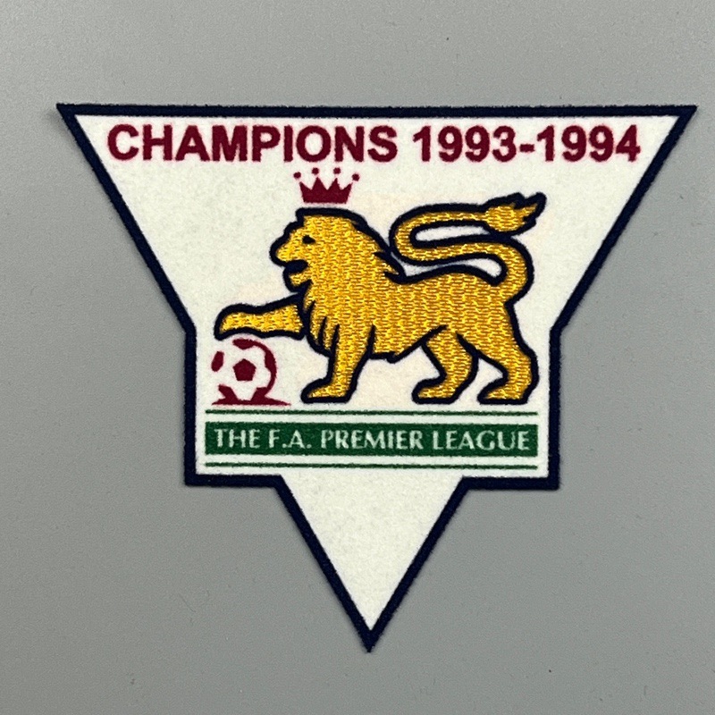อาร์ม เสื้อฟุตบอล ย้อนยุค กัมมะหยี่ พรีเมียร์ลีค แชมป์ 1993-94 Retro English Premier League Patch Badge Football Shirt