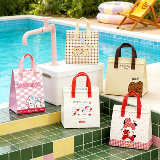 พร้อมส่ง(แพค 25 ใบ)ลิ้งค์2 ถุงเก็บความร้อน/ความเย็น ลายน่ารักก