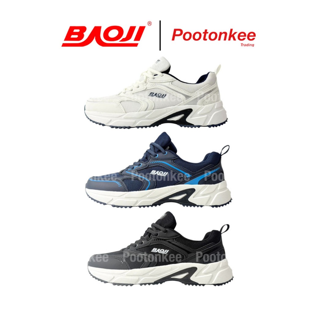 Baoji BJM 703 RUNNING รองเท้าผ้าใบบาโอจิ รองเท้าวิ่งผู้ชาย ไซส์ 41-45