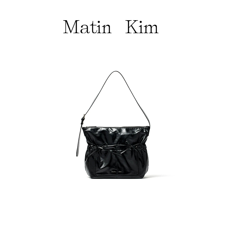 【Matin Kim】 POCKET SHIRRING RIBBON BIG BAG กระเป๋าสะพายข้าง