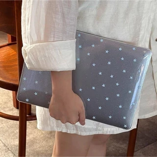 Shesell พร้อมส่ง✨เคส macbook (Glitter)Blue Star Neo13 Air13 Air15 A3241 Pro14เคสสำหรับแมคบุ๊คใสPro13