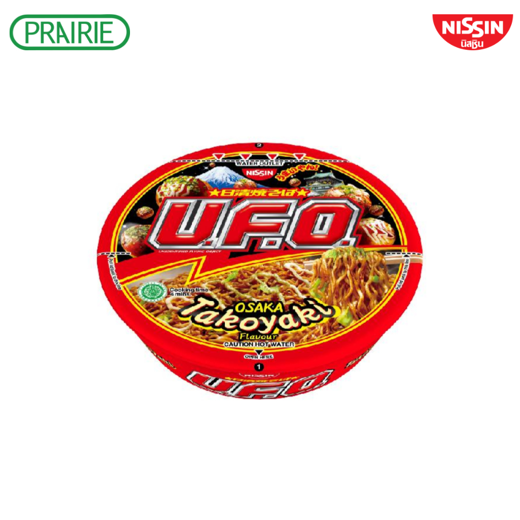 นิสชิน ยากิโซบะ ยู.เอฟ.โอ.  รสโอซาก้าทาโกยากิ  97กรัม / NISSIN YAKISOBA U.F.O. OSAKA TAKOYAKI FLAVOUR  97 g.
