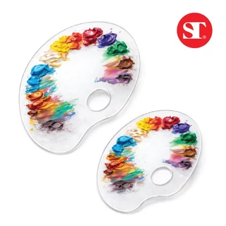ST จานสีอะคริลิคสีขุ่น มี2ขนาด