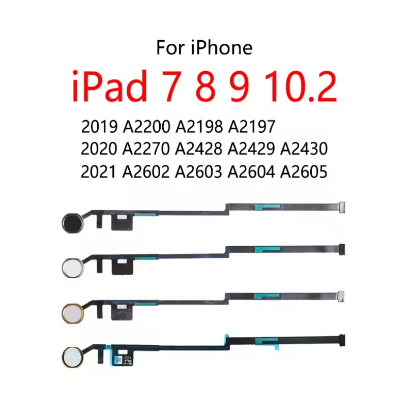 แพรปุ่มโฮม สําหรับ iPad 7 8 9 2019 2020 2021 10.2 "ปุ่ม Home ปุ่มกดได้อย่างเดียว ไม่สามรถสแกนลายนิ้วมือได้