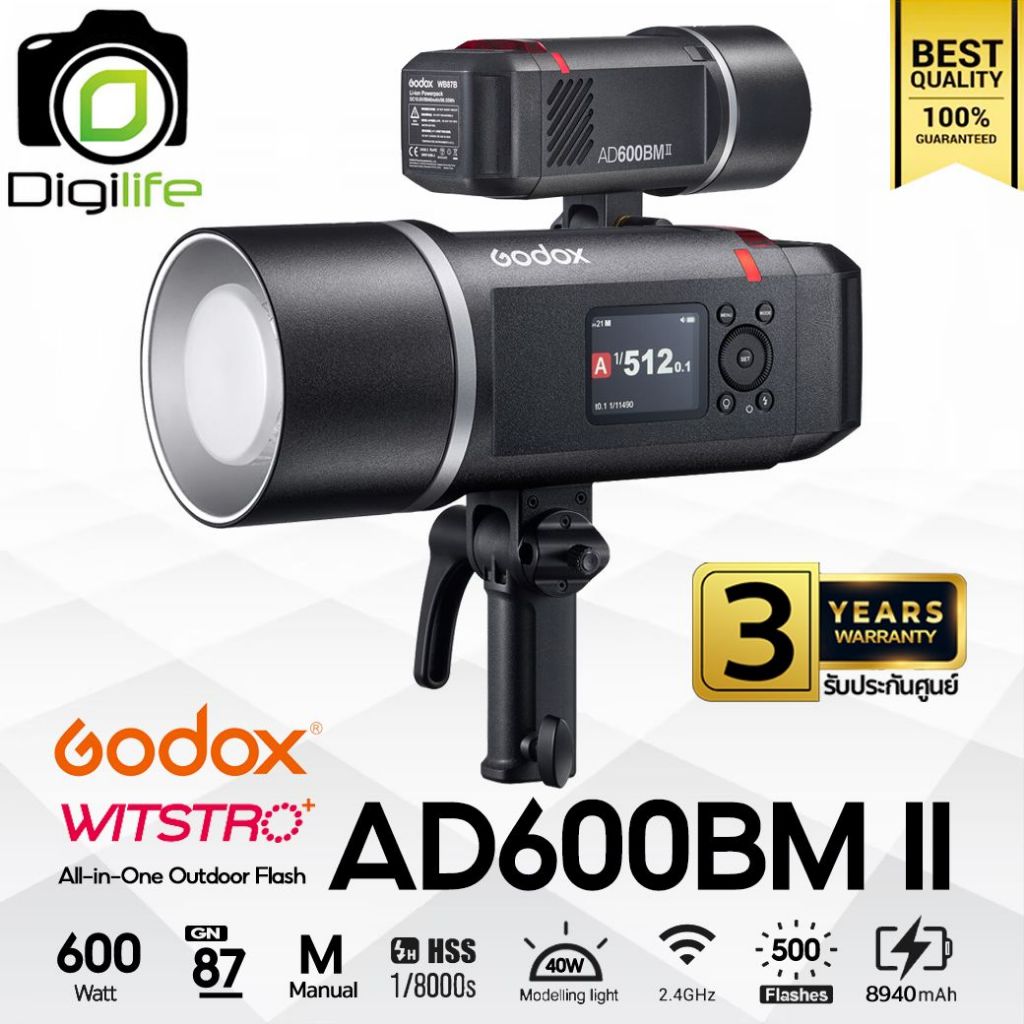Godox Flash AD600BMII Manual, HSS, Bowen Mount (AD600BM II) - รับประกันศูนย์ Godox Thailand 3ปี
