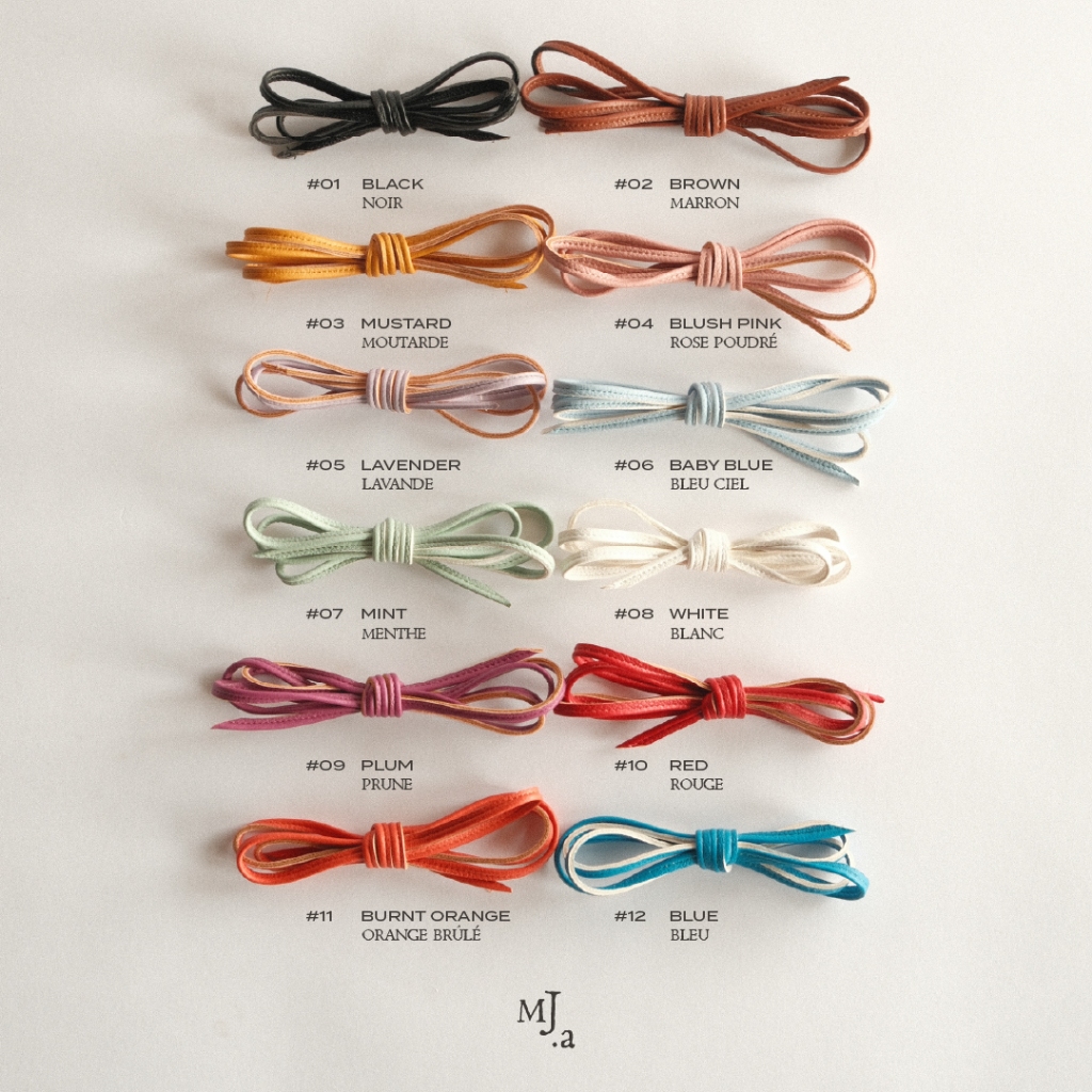 MJ.a Accessories เชือกหนัง PU 12 สี ยาว 1 เมตร