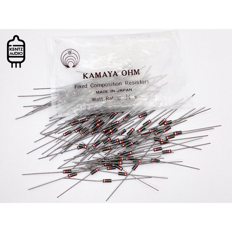 [NOS] ตัวต้านทาน ค่าสี 5.6KΩ 5K6 KAMAYA Carbon composition Resistor 1/4W 0.25W ค่ายืดตั้งแต่ 5.6K, 6