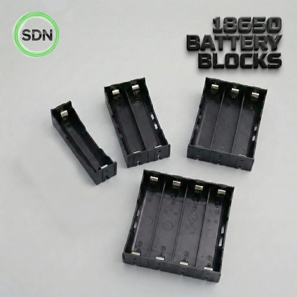 รางถ่าน 18650 แบบ Block Case (1/2/3/4 ช่อง)