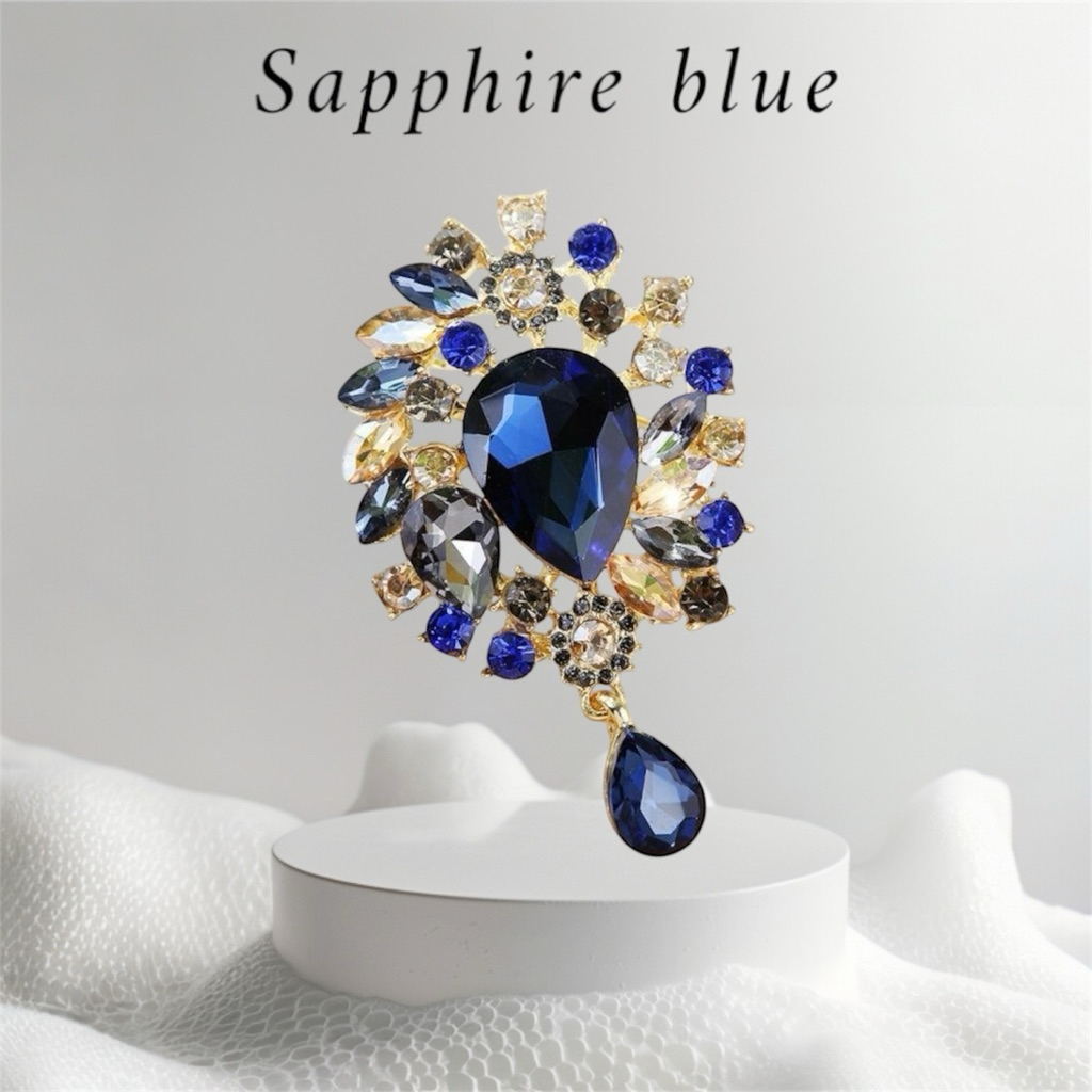 เข็มกลัดเพชรคริสตัลหรู Luxury Crystal Brooch งานพรีเมียม ออกงาน ชุดไทย ชุดราตรี ราคา ถูกที่สุด ดีลบีเคเค แกลเลอรีภาพที่ 2
