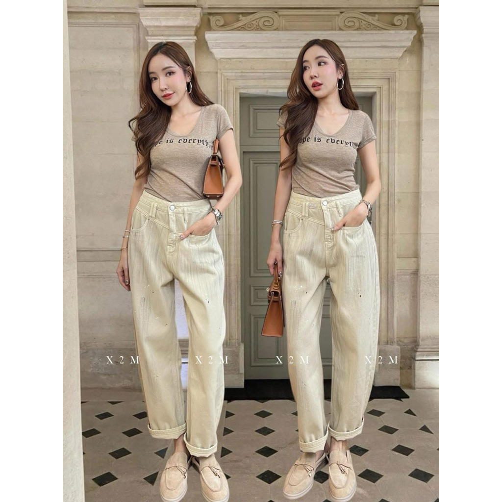 กางเกงยีนทรงมัม จากx2m market