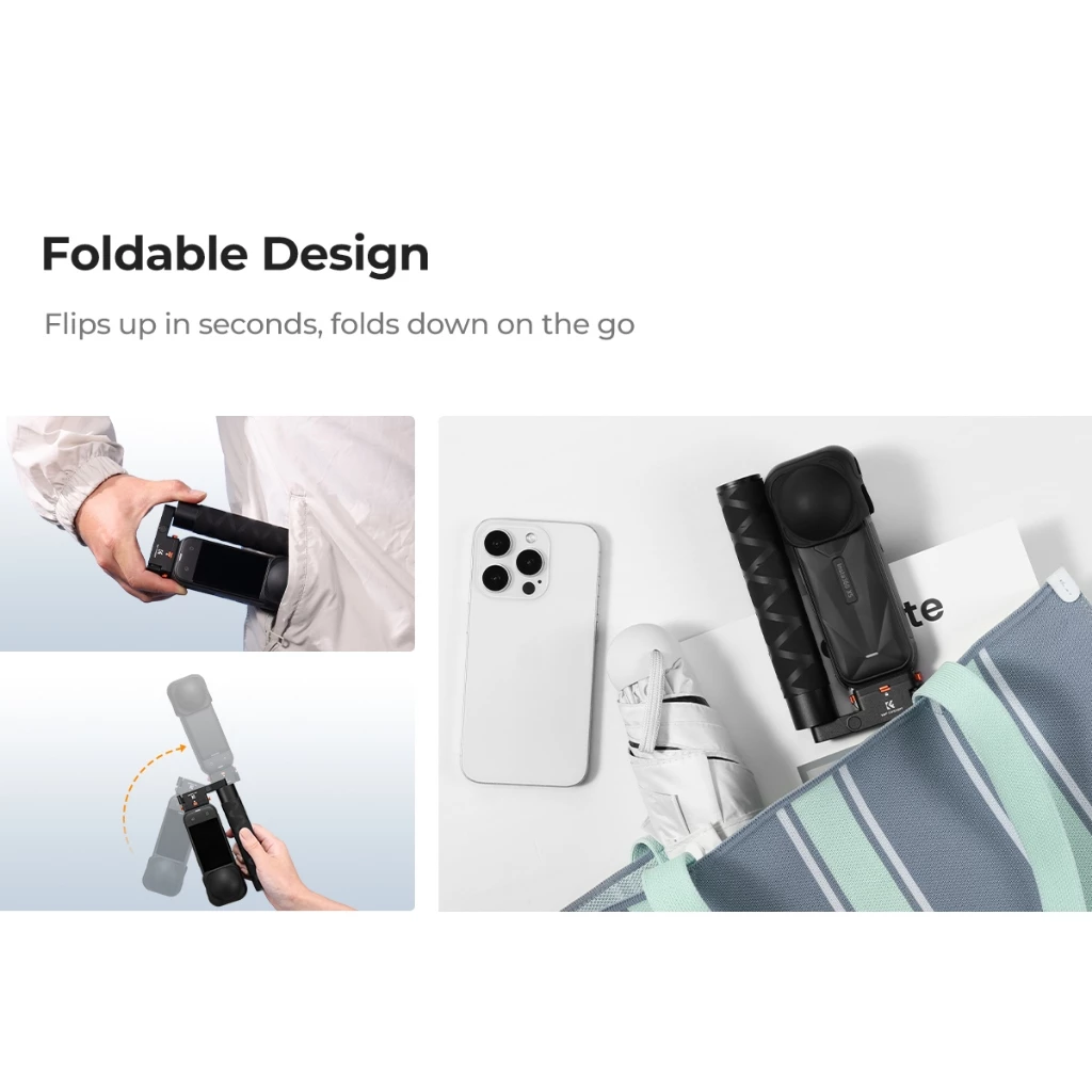 K&F CONCEPT Magnetic invisible Selfie Stick ไม้เซลฟี่พับได้ 89ซม. สำหรับInsta360 X5/X4 Air thumbnail 3