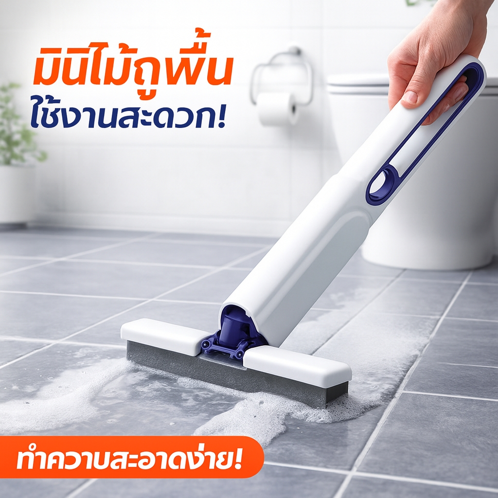 mini mop ไม้ถูกพื้นขนาดเล็ก ใช้งานง่าย พกพาง่าย ดูดซับน้ําได้ดี ไม่ต้องใช้มือ กระจก โต๊ะ ห้องครัว