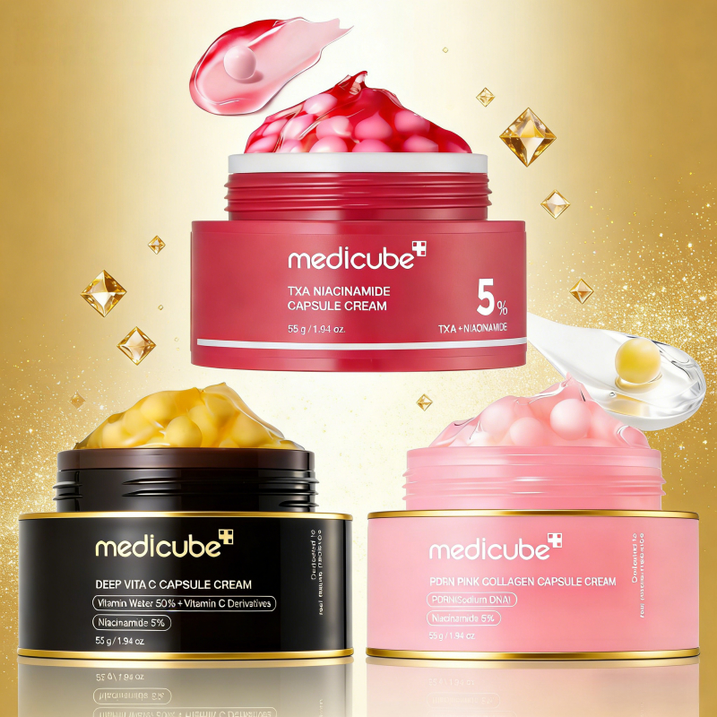 ครีมแคปซูลคอลลาเจนสีชมพู Medicube Salmon DNA PDRN ผลิตภัณฑ์บำรุงผิวจากเกาหลี ขนาด 1.94 ออนซ์