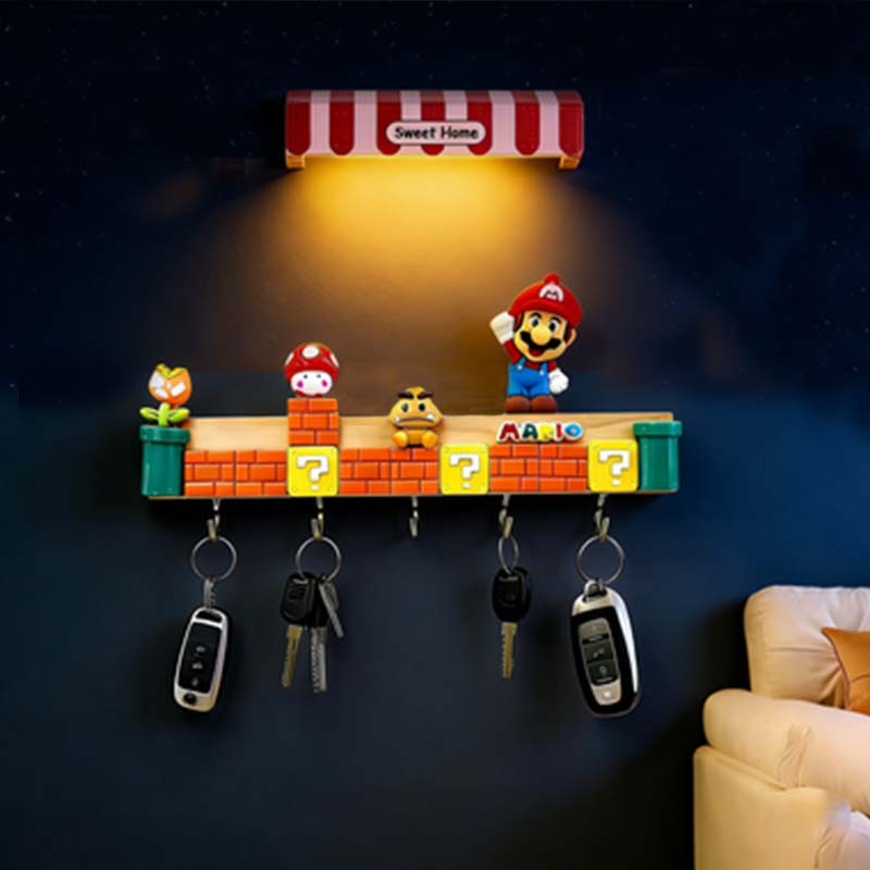 จัดส่งจากประเทศไทย Mario ตกแต่งทางเข้า ที่เก็บกุญแจตะขอแขวนผนังมาริโอ ไฟเซนเซอร์มนุษย์ ตะขอโลหะ รับน้ำหนักได้เยอะ ราคา ถูกที่สุด ดีลบีเคเค แกลเลอรีภาพที่ 5