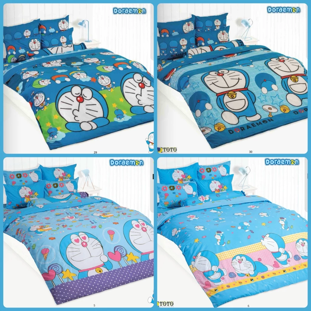 TOTO ผ้าปูที่นอน ลายโดเรม่อน Doraemon รหัส DM152-167 thumbnail 4