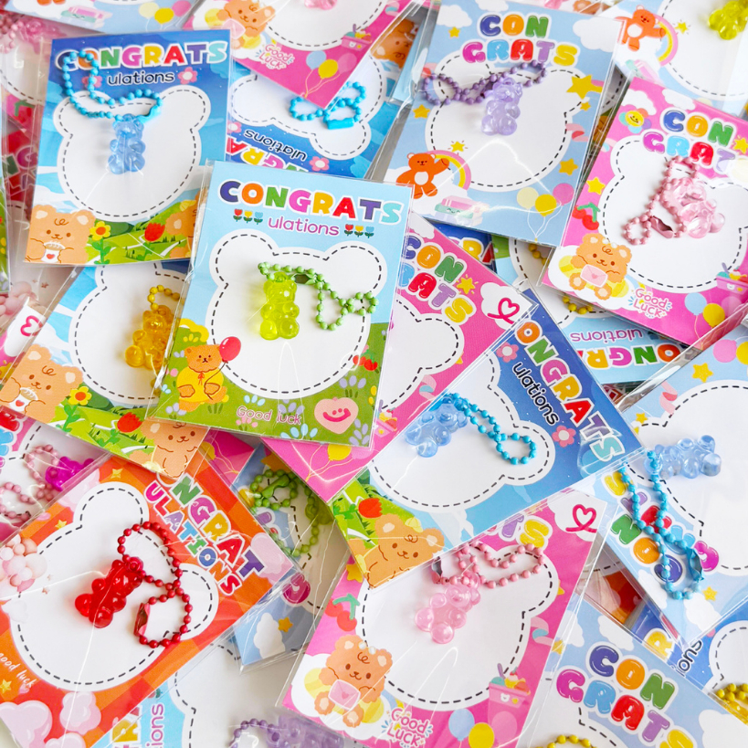 ของปัจฉิม พวงกุญแจ ลายหมี ดอกไม้ น่ารักๆ คละสี พวงกุญแจปัจฉิม ราคา ถูกที่สุด ดีลบีเคเค