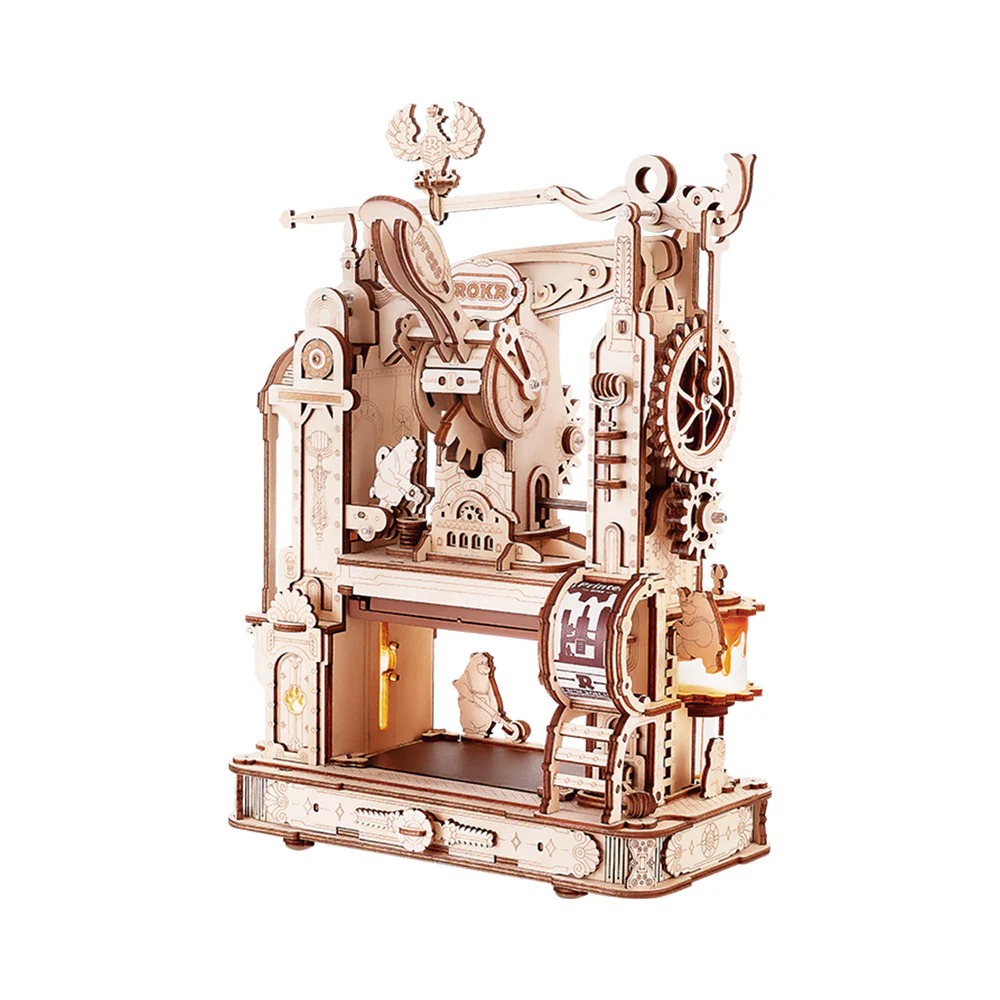 ROKR 3D Wooden Puzzle - LK602 Classic Printing Press | ของแต่งบ้าน ของเล่นศิลปะ DIY