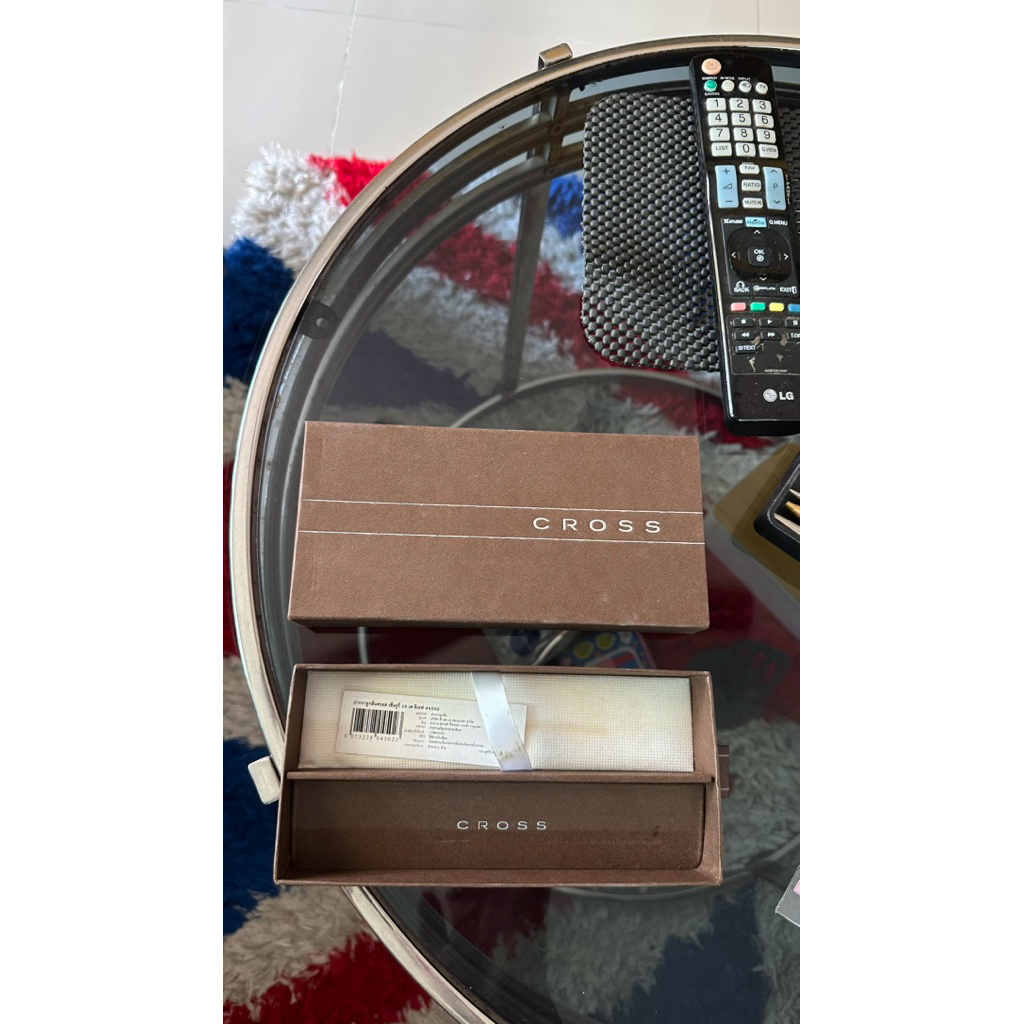 กล่องเปล่าใส่ปากกาCROSSสีน้ำตาลแท้มือสอง