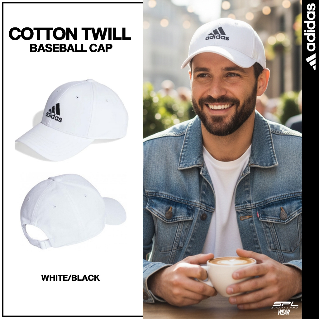 Adidas อาดิดาส หมวกแก๊ป หมวกเบสบอล Cap Cotton Twill Baseball IB3243 WH (900)