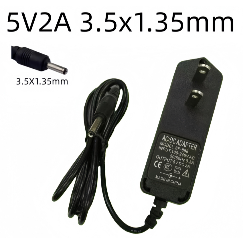 DC อะแดปเตอร์ 5V 2A (3.5x1.35mm) สำหรับกล้องวงจรปิด IP Camera