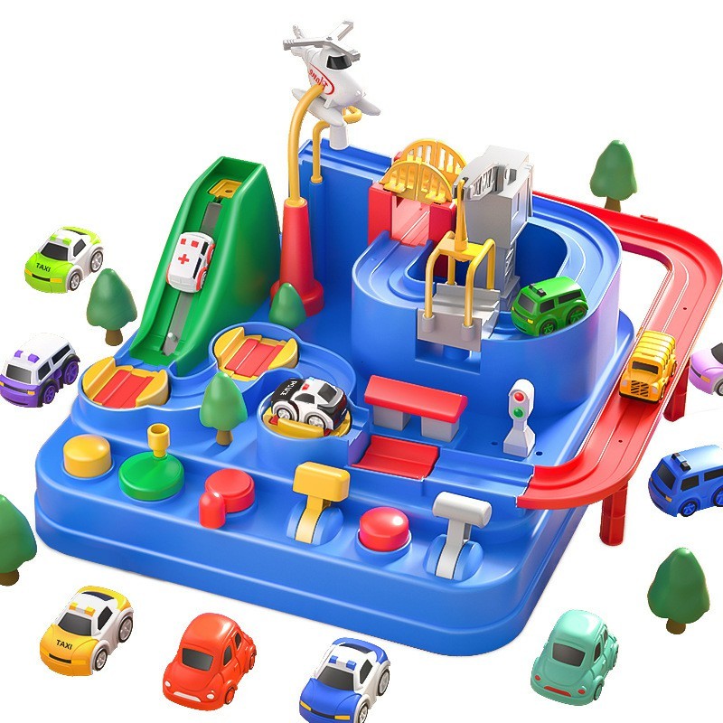 รางรถของเล่น เกมรถราง ชุดรถราง Car Adventure วิ่งได้อัตโนมัติ