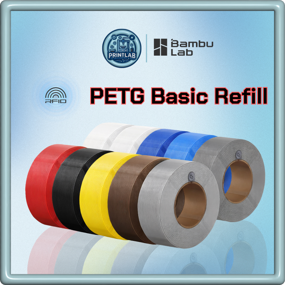 Bambulab PETG Basic 1KG  Refill RFID 1.75mm เส้นพิมพ์ 3D พิมพ์ง่าย ทนแดด กันน้ำ สำหรับ AMS A1 X1 P1
