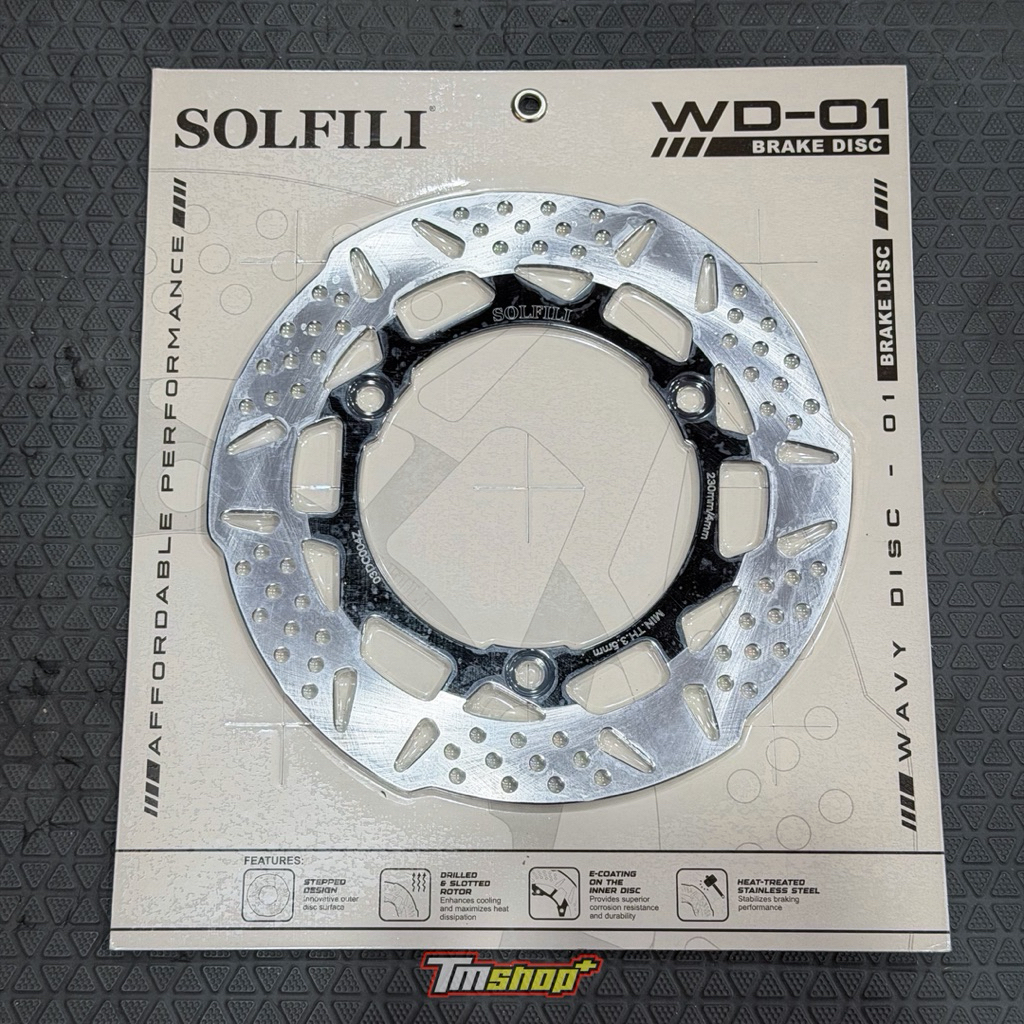จานเบรค Nmax Aerox SOLFILI WD-01 ขนาดเท่าเดิม 230mm