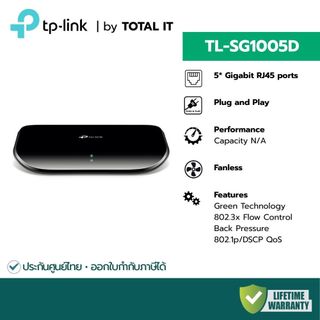 TP-Link TL-SG1005D | Gigabit Switch 5 Port | เน็ตแรง เสถียร ประหยัดไฟ | เสียบใช้ทันที