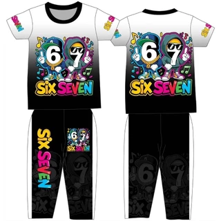 มาแรง!!ชุดเด็กsixsevenสีสันสดใส ใส่แล้วหล่อเท่ห์สุดๆ 2-12ปีใส่ได้ พิมพ์ลายทั้งตัว งานไทย