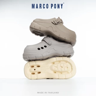 Marco Pony รองเท้าแตะแบบสวม ทรงหัวโต แฟชั่นผู้หญิง วัสดุ EVA เสริมส้นเท้า ใส่สบายเท้า MH9037