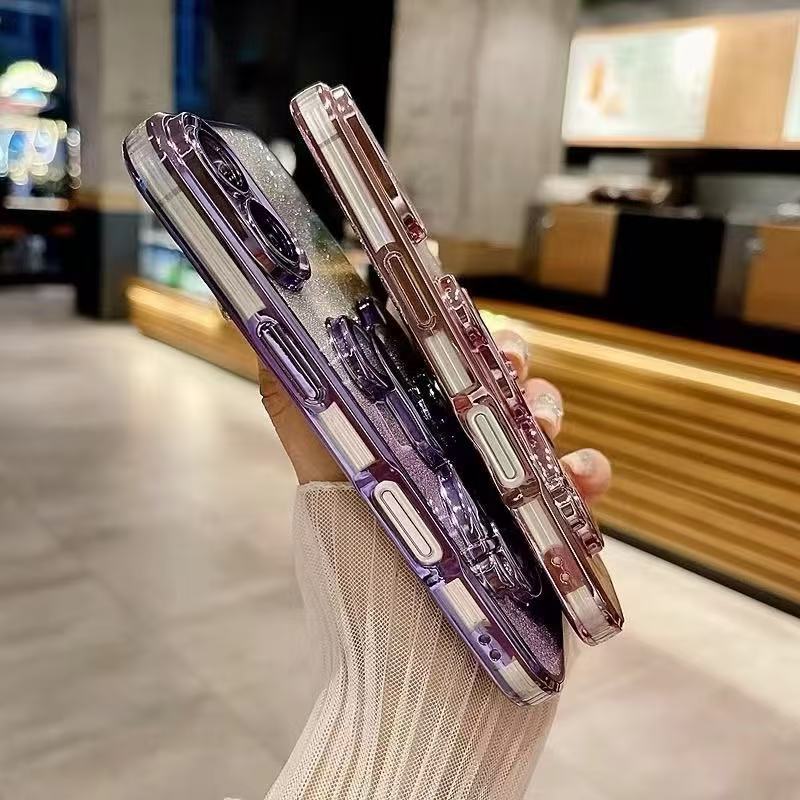 เคสกากเพชร ลายหมีตู้น้ำ หรูหรา สำหรับ OPPO A5X A6PRO A6 A6X A5i A5PRO A3X A3 A3Pro กันกระแทกมุม - รูปที่ 4