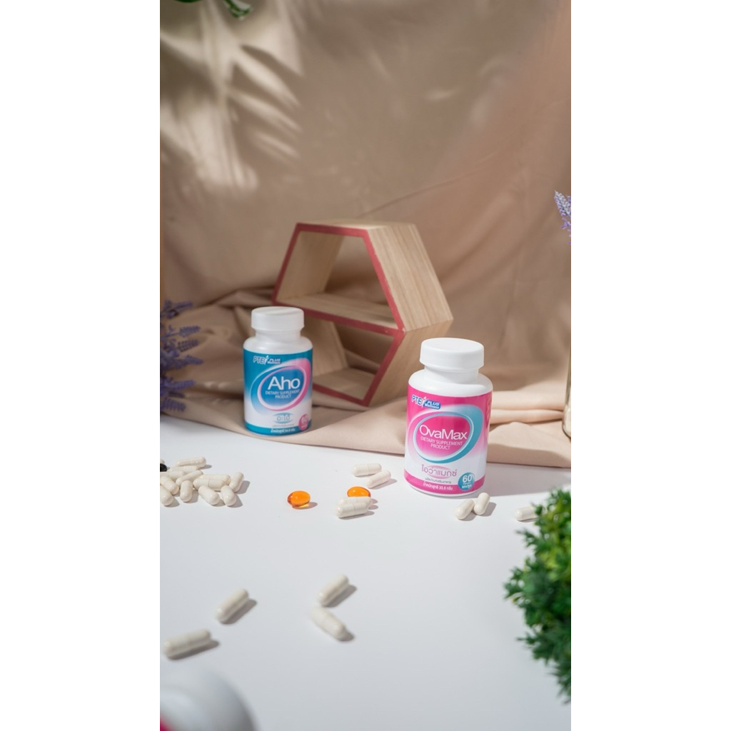 Ahoจำนวน 3 กระปุก Ovamaxจำนวน 3 กระปุก รวมทั้งหมด 6 กระปุก/อาหารเสริมสำหรับผู้หญิงและผู้ชาย