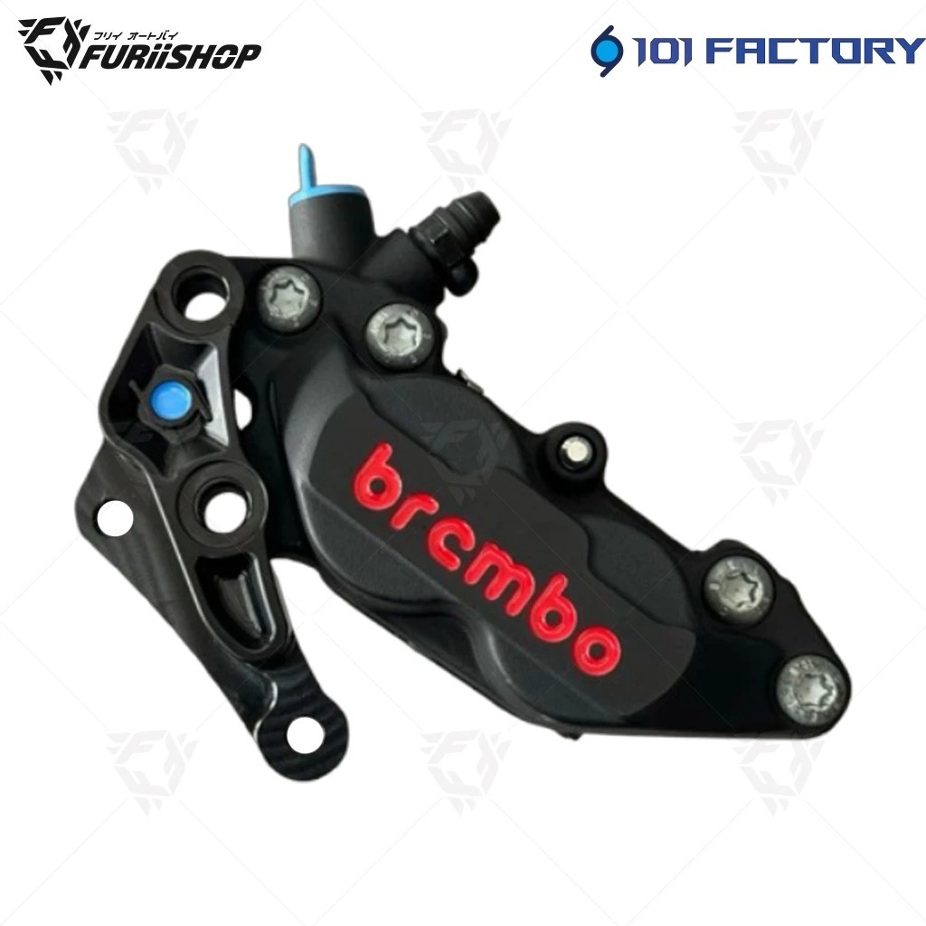 ขาจับปั๊มล่างเบรคหน้า 4POT 1o1 Factory vespa sprint/Primavera สีดำ