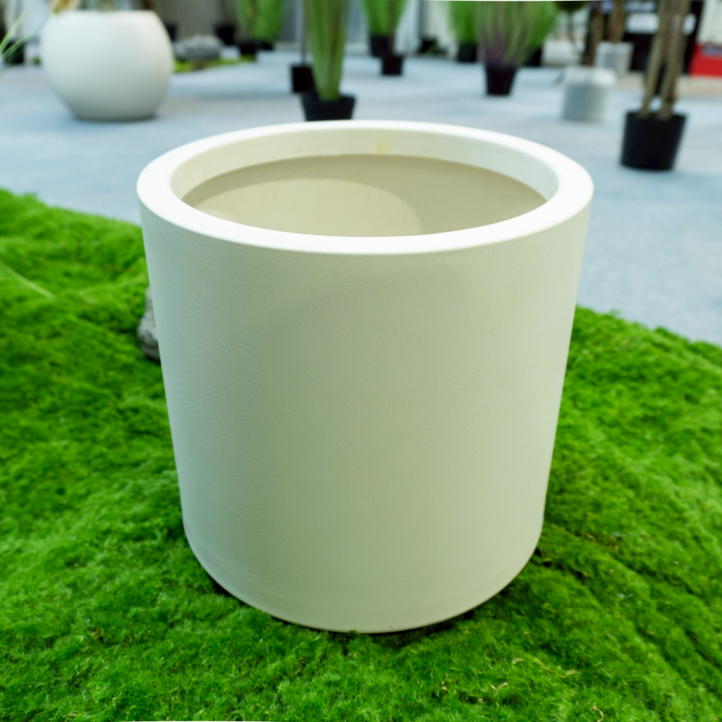 กระถางพลาสติก  W27*H27 สีขาว