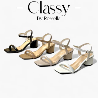 รองเท้าส้นสูงคาดสายนุ่มนิ่มมีรัดข้อสูง 2.5 นิ้ว รุ่น Classy by Rossella