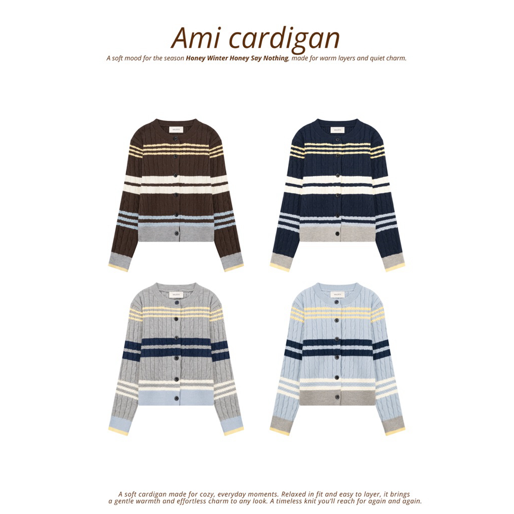MALISTA - Ami cardigan เสื้อไหมพรมหนานุ่ม
